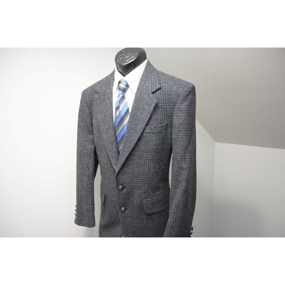 VTG Savile Row Tweed Handwoven Herringbone Wool‎ Blazer Sports Jacket Mens 40 R